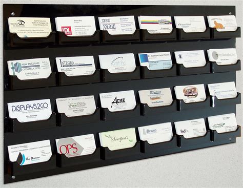 wall mounted business card display.